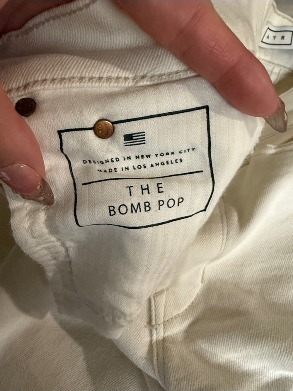 AYR Off-White Straight-Leg Jeans - Picture 6 of 8